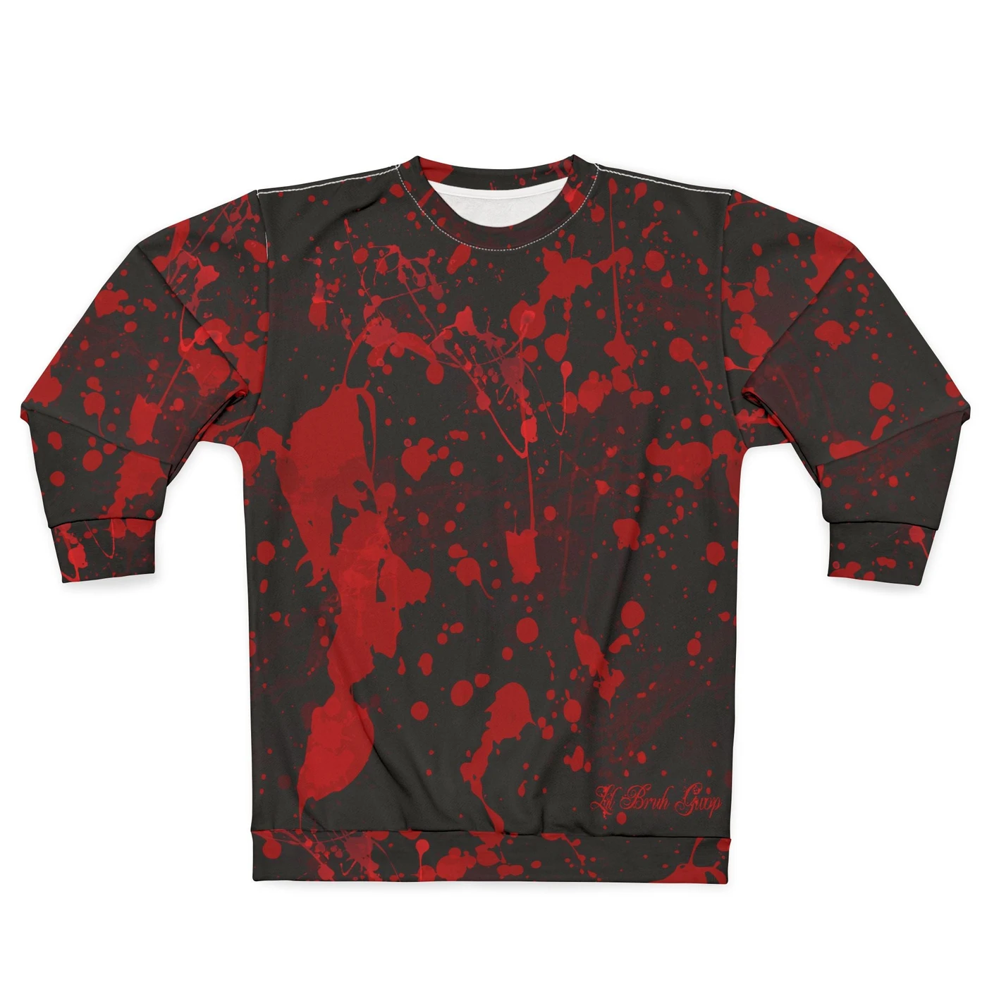 Lil Bruh Gwop BLOOD SPLATTER SWEATSHIRT - BLACK