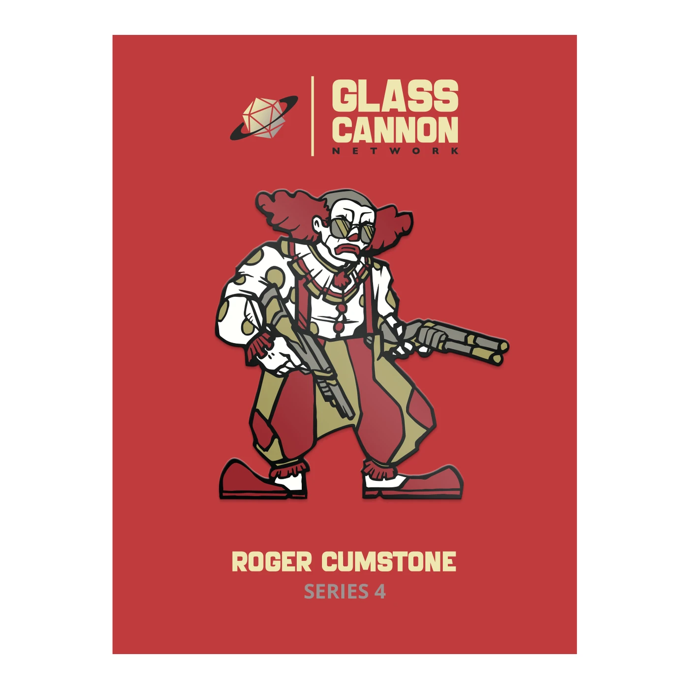 Glass Cannon Network Roger Cumstone Pin