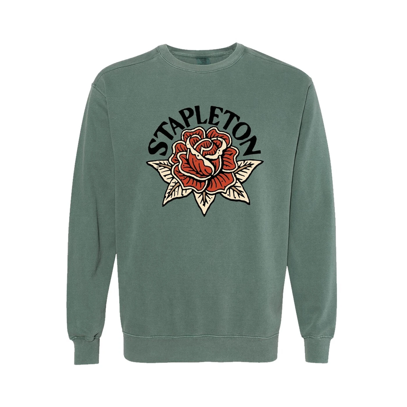 Chris Stapleton Stapleton Rose Unisex Garment Dyed Crewneck Sweatshirt