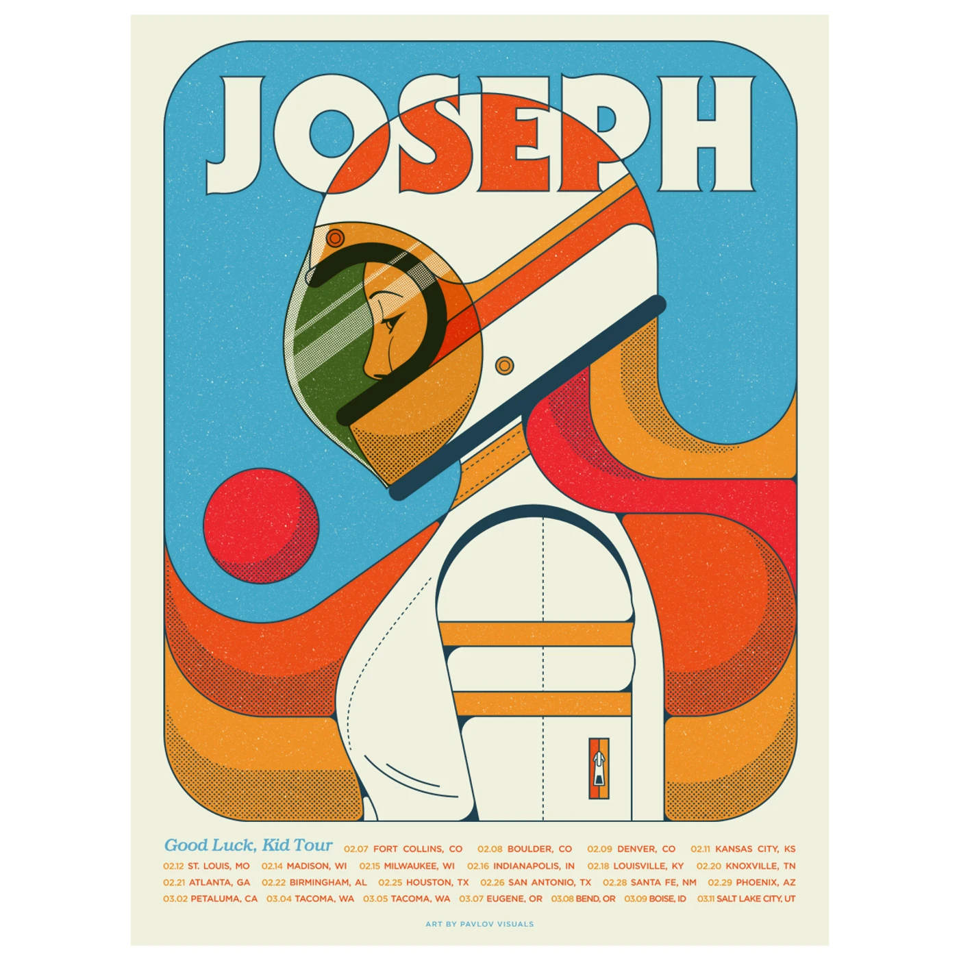 JOSEPH Good Luck Kid 2020 Tour Poster