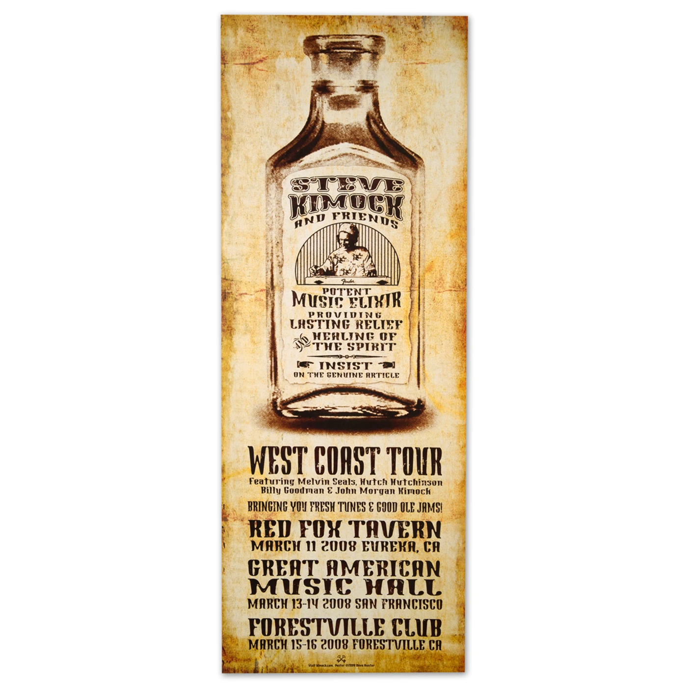 Steve Kimock and Friends West Coast Tour 2008 Poster