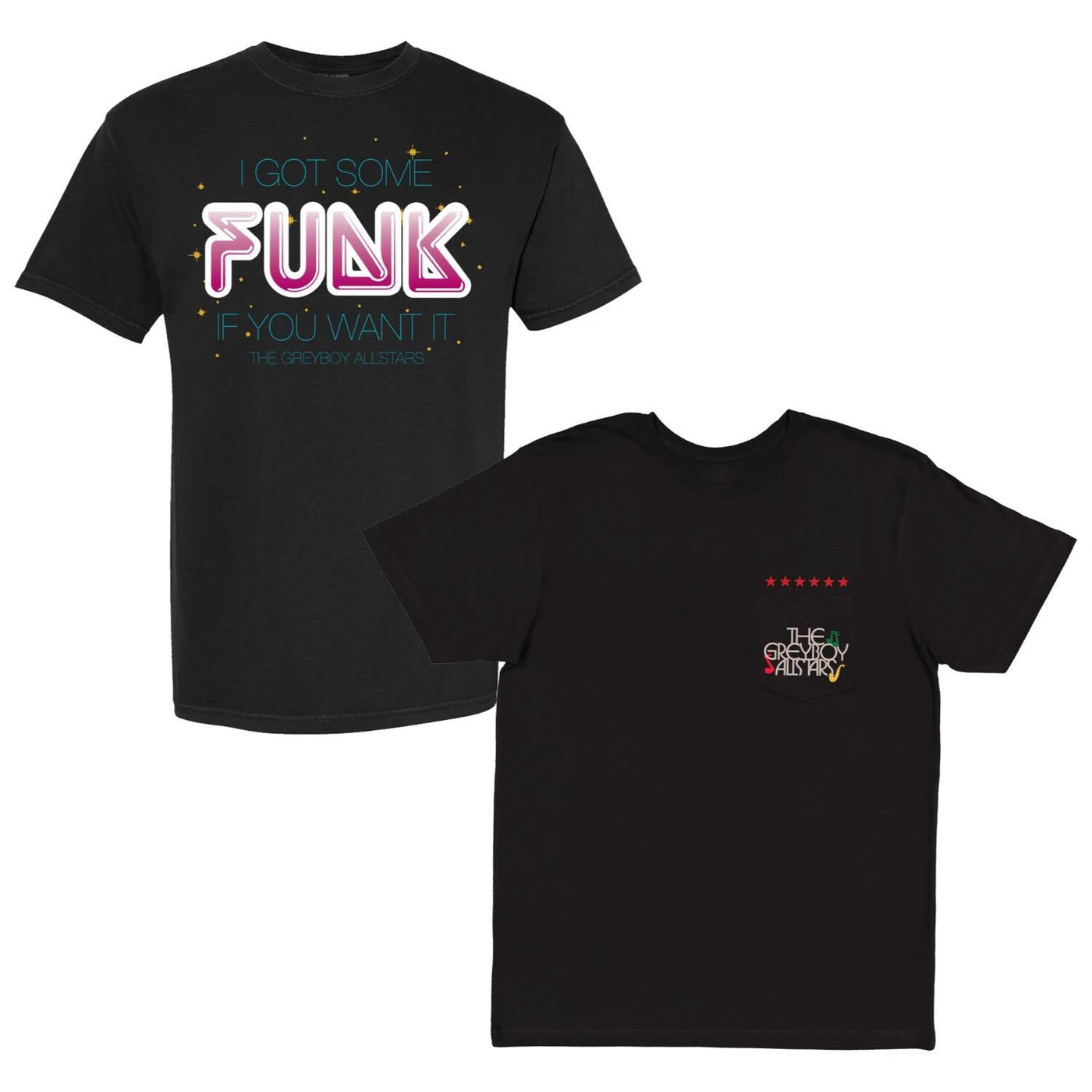 The Greyboy Allstars GBA Sax & Note Pocket Tee + Got Some Funk Tee Bundle