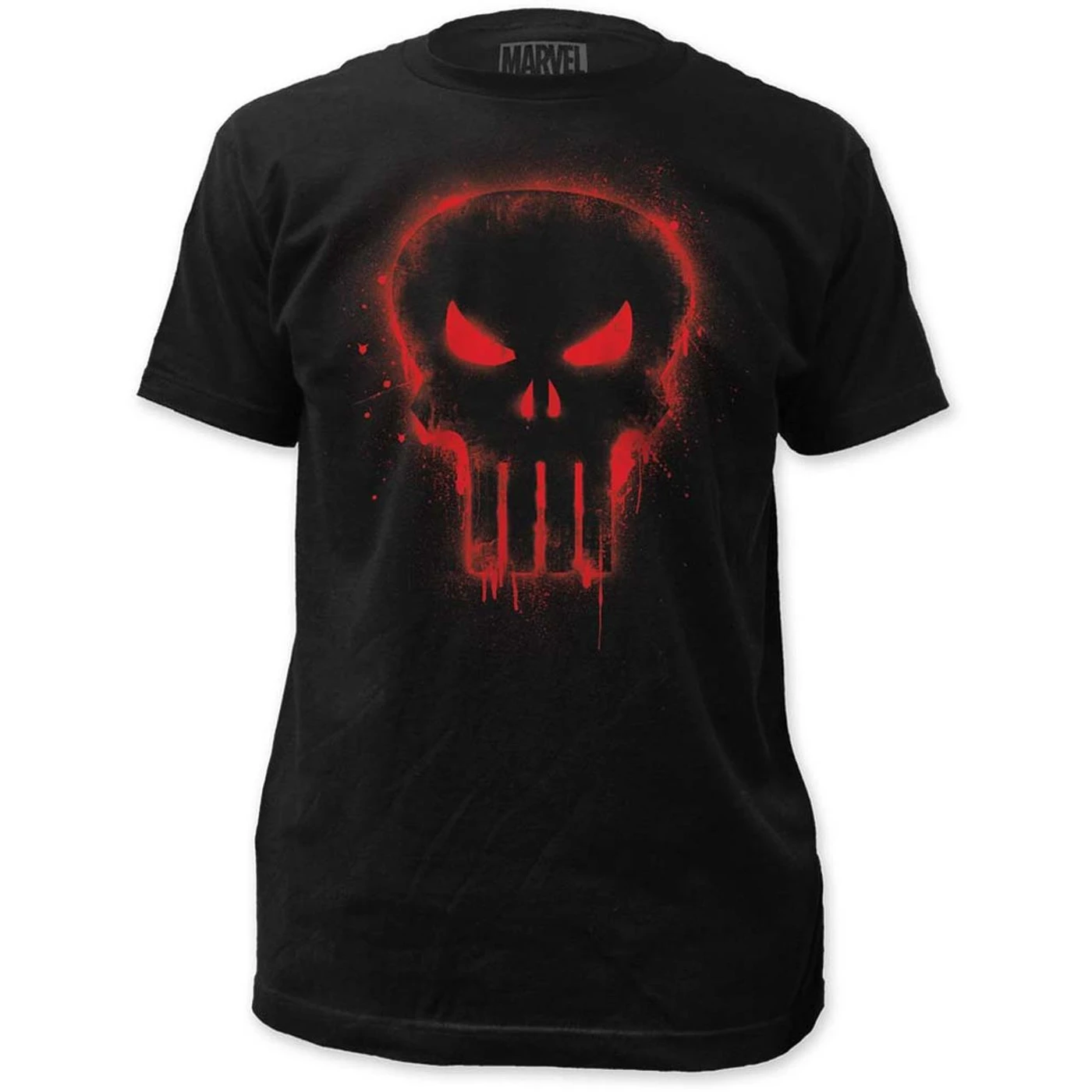 Marvel Comics Punisher T Shirt | Marvel Comics Punisher Red Logo T-Shirt