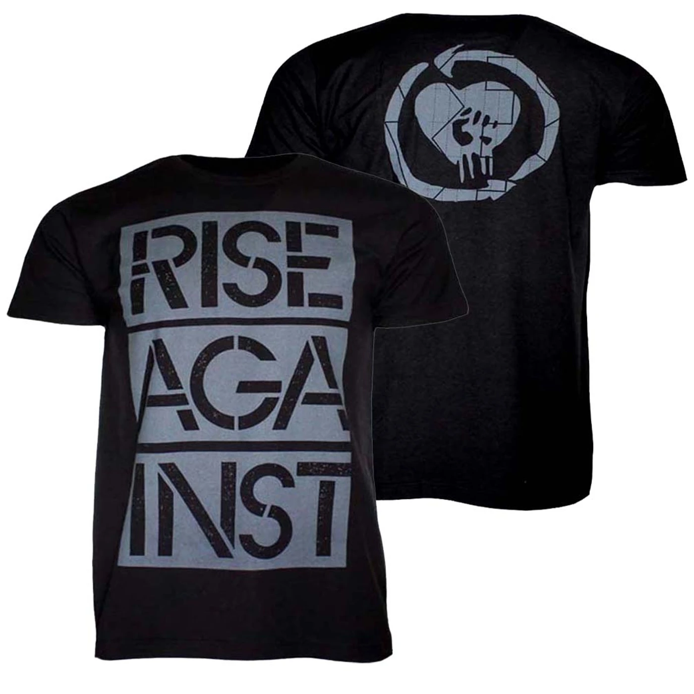 Rise Against T Shirt | Rise Against Stacked Stencil Ghost Notes T-Shirt
