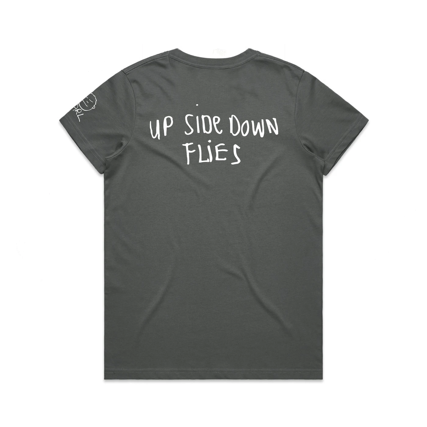 Carl Barron - Ladies Charcoal Upside Down Flies Tee