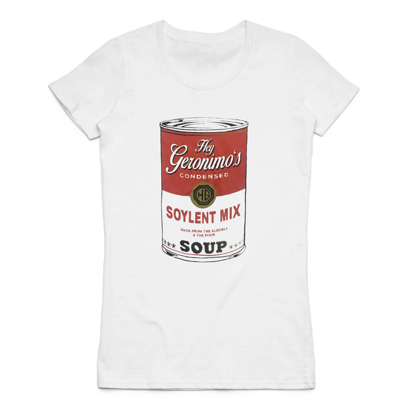 Hey Geronimo - Ladies White Soup Tee