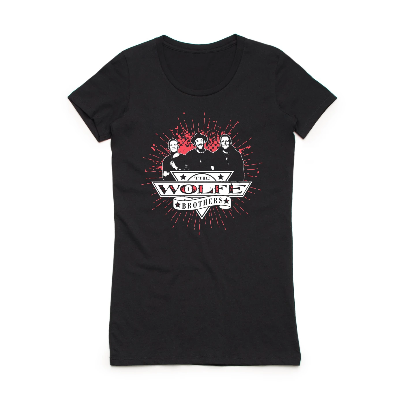 The Wolfe Brothers - Ladies Silhouette Black Tee