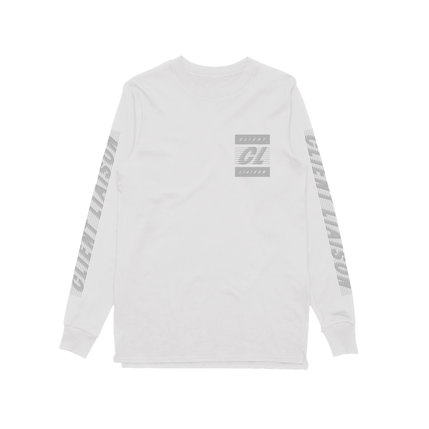Client Liaison Speed 1.0 Silver / White Longsleeve T-shirt / LIMITED EDITION