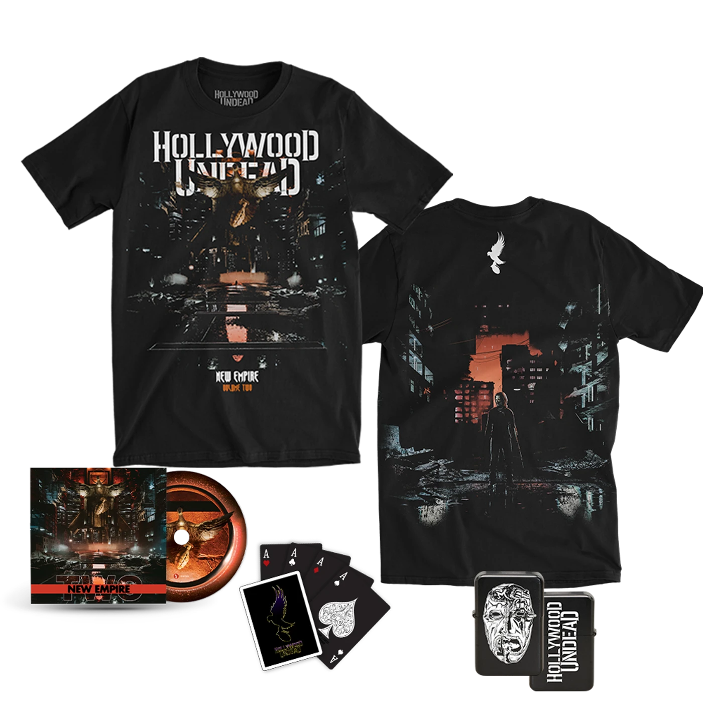 Hollywood Undead New Empire Vol. 2 Tee & CD Bundle