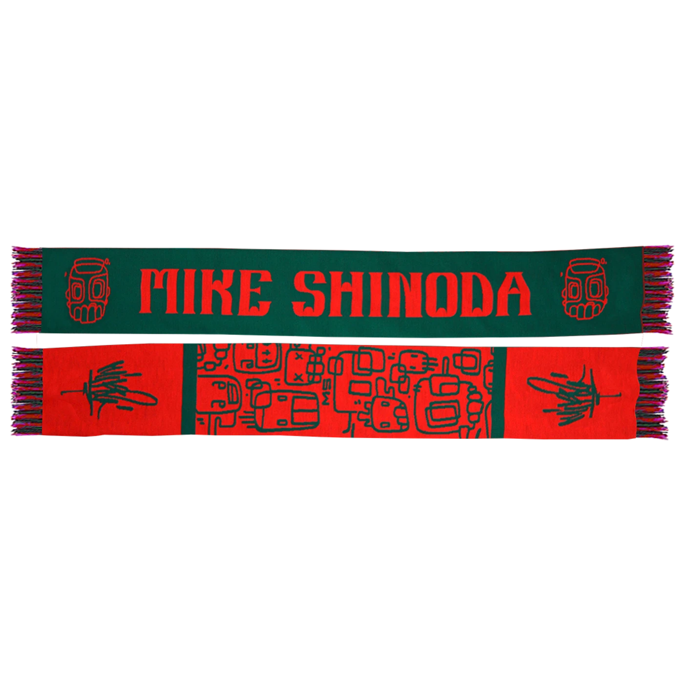 Mike Shinoda MS Knit Line Sketch Scarf