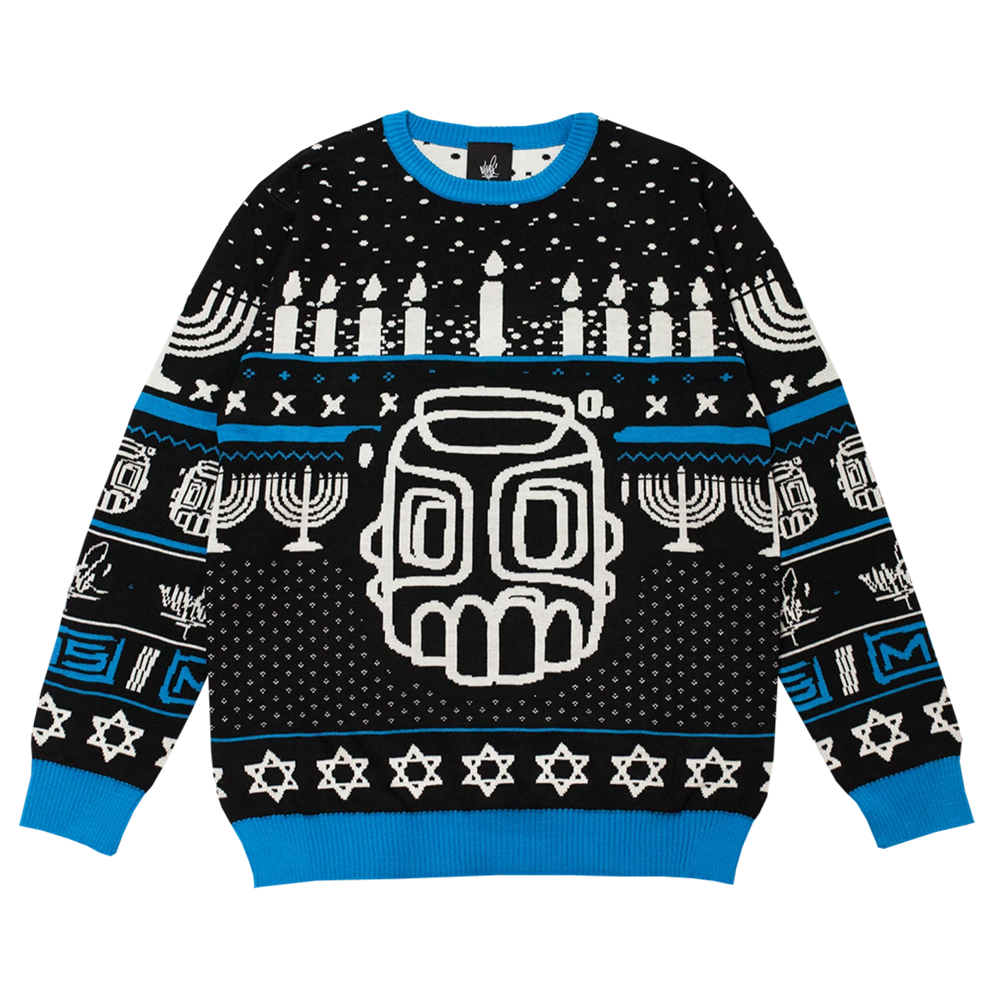 Mike Shinoda Line Sketch Hanukkah Knit Sweater