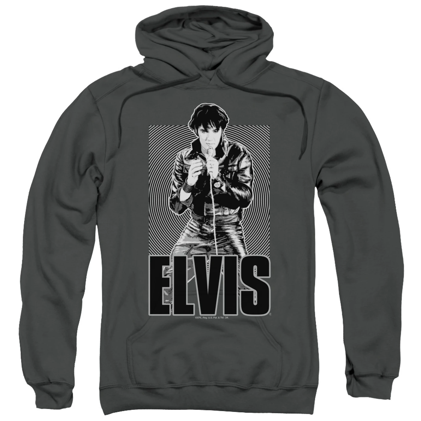 Elvis Presley Hoodie | LEATHER Pull-Over Sweatshirt
