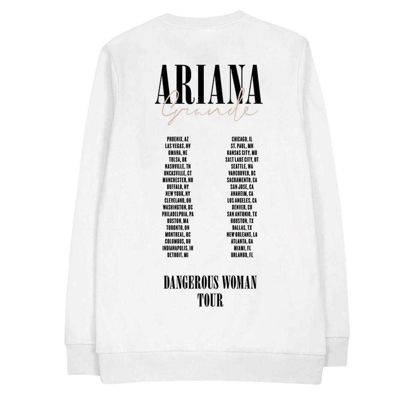 Ariana Grande Photo Date Back Crew Neck Sweatshirt