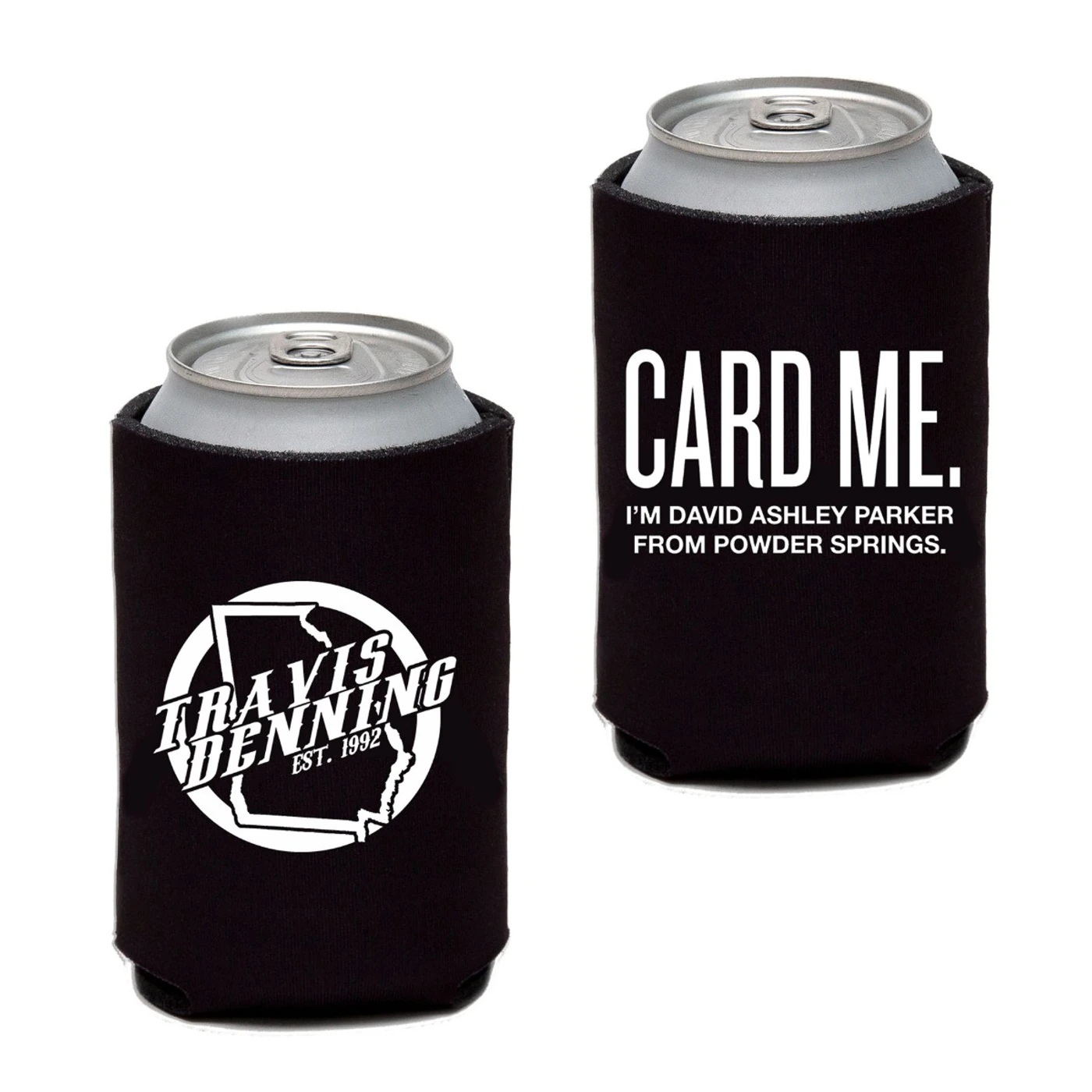 Travis Denning David Ashley Parker Card Me Can Insulator Black