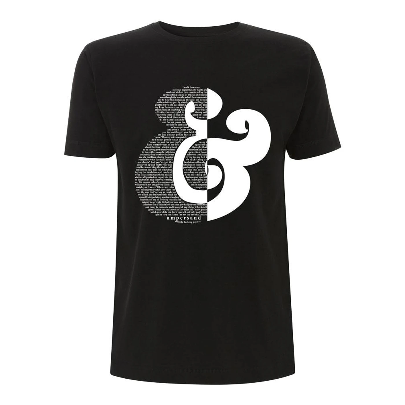 Amanda Palmer Ampersand Lyric T-Shirt - White Print - LADIES