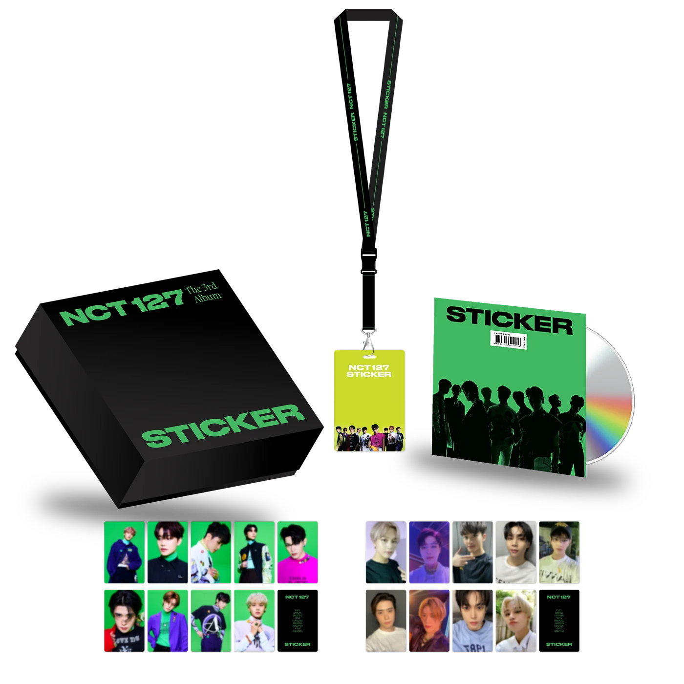 NCT 127 'STICKER' Lanyard + ID Card Set Deluxe Box