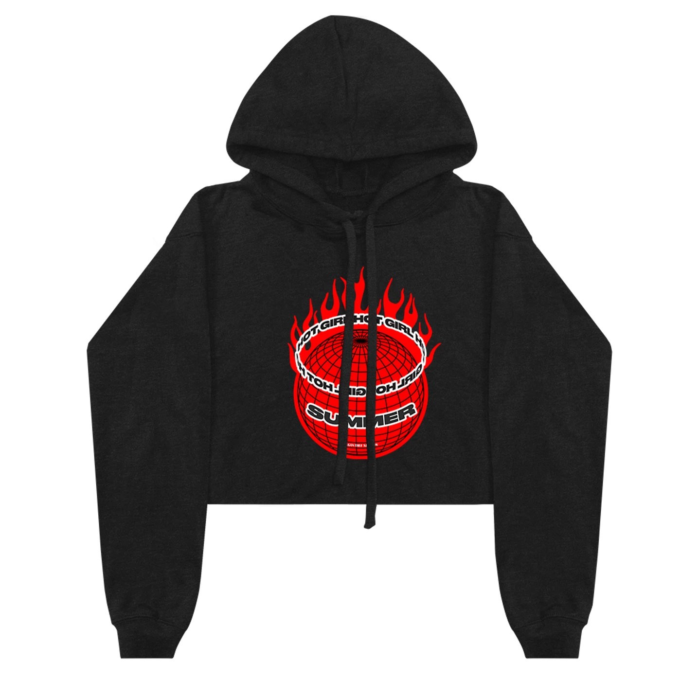 Megan Thee Stallion Hot Girl Summer Globe Crop Hoodie