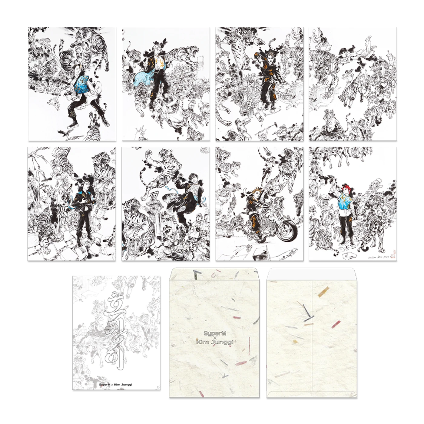 SuperM x Kim Junggi - 'Tiger Inside' Coloring Postcard