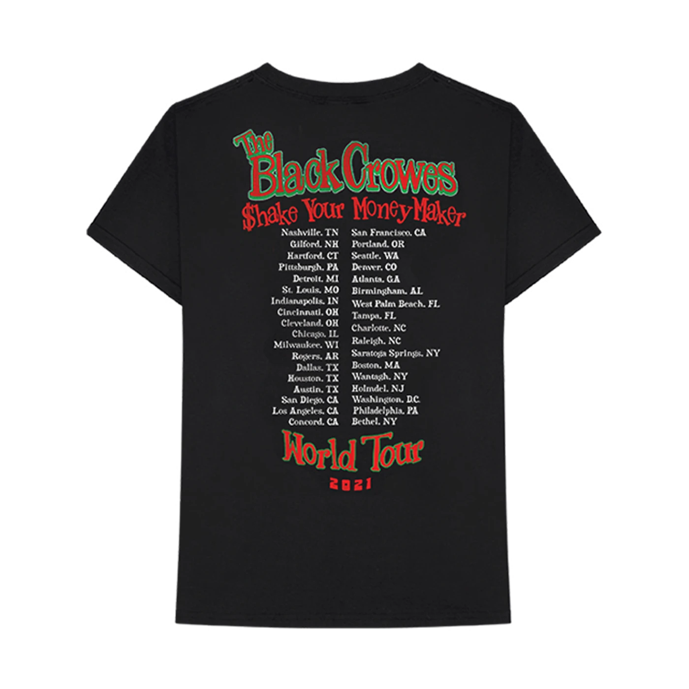The Black Crowes Tour Dates Black T-Shirt