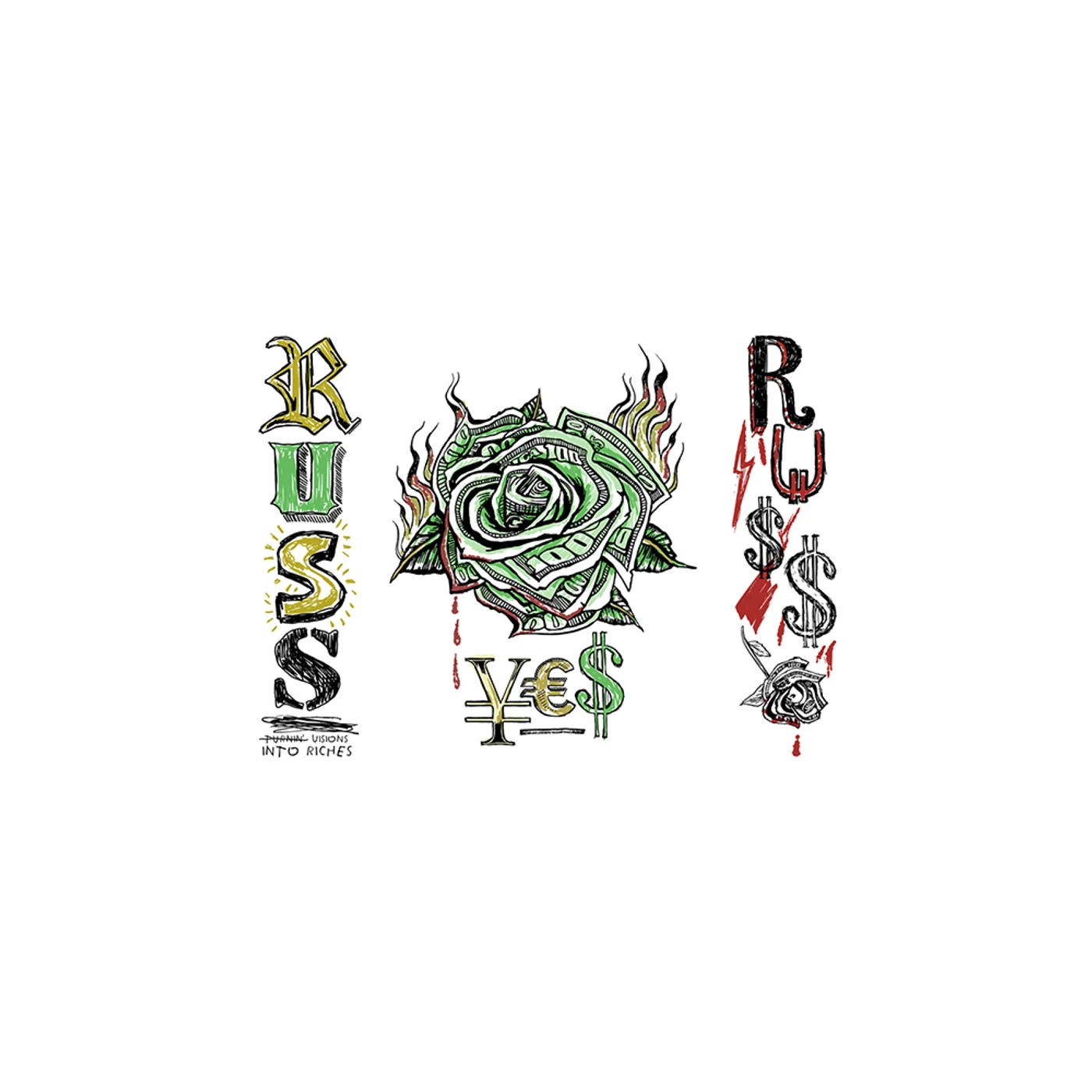 Russ Visions Into Riches Sticker Set