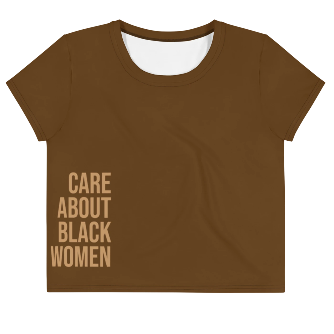 Melanie Charles Care About Black Brown Crop Top