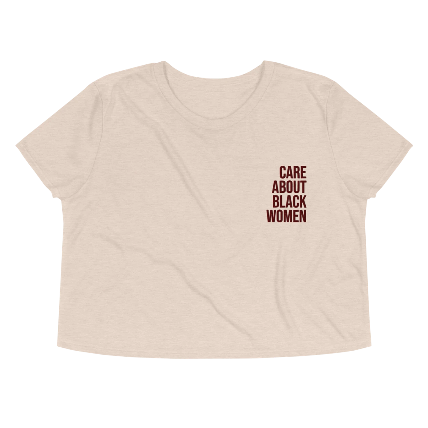 Melanie Charles Care About Black Embroidered Tan Crop Top