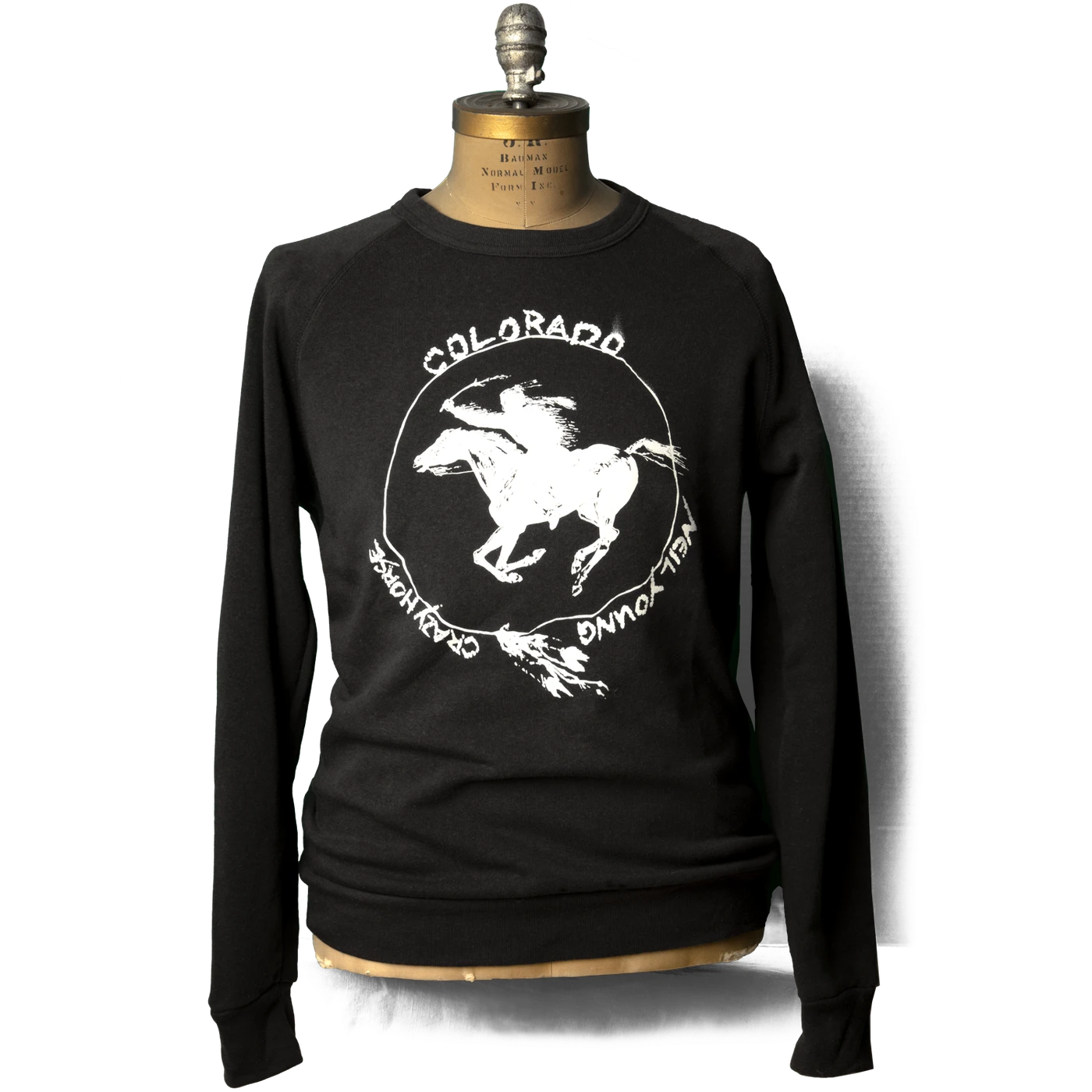 Neil Young Soft Organic Colorado Crazy Horse Black Crewneck