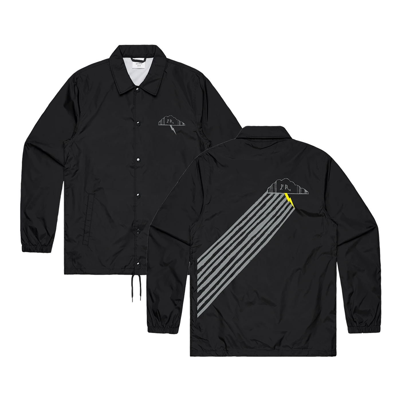Frightened Rabbit Sing The Greys Lightning Bolt Coach Jacket Black