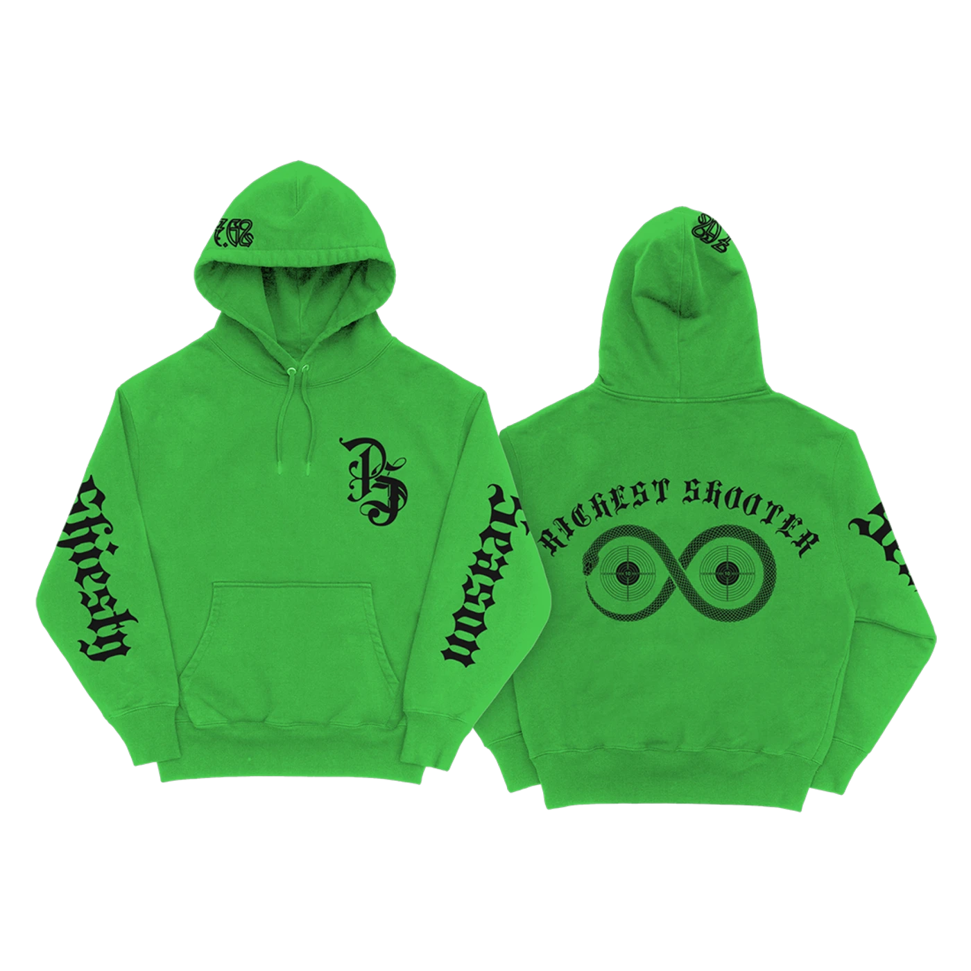 Pooh Shiesty Shiesty Gothic Green Hoodie