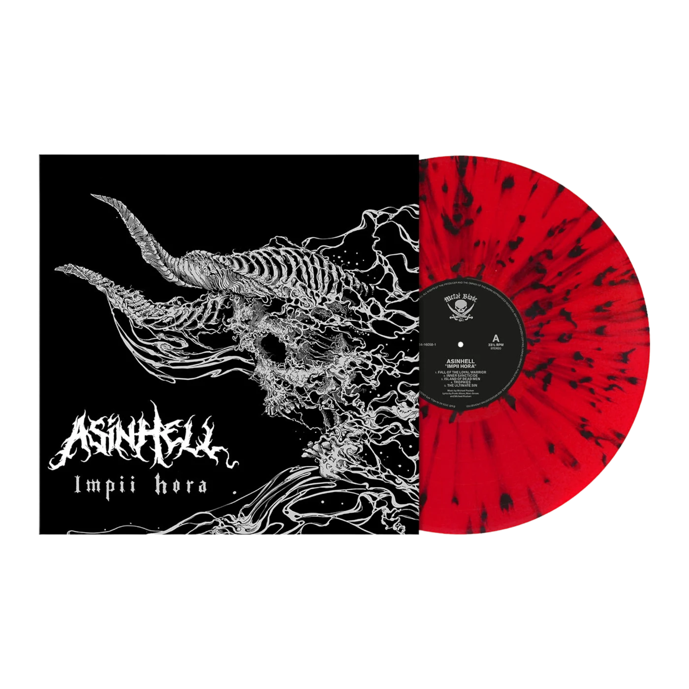 Asinhell Impii Hora LP (Red/Black Splatter) (Vinyl)