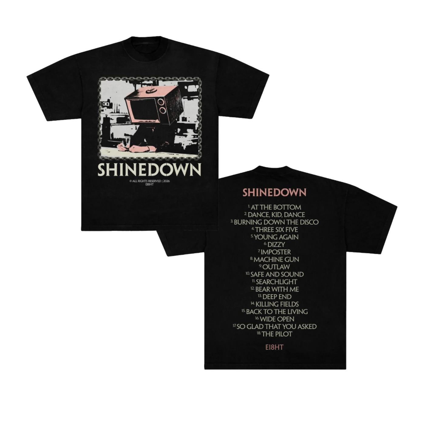 Shinedown TV Man Tracklist Tee