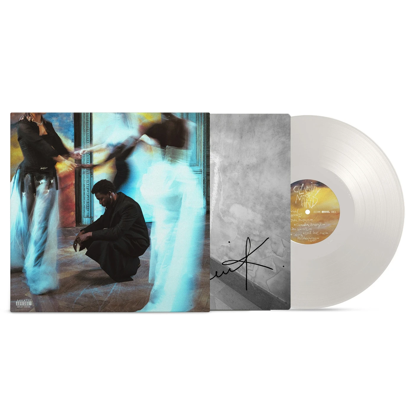 Omah Lay CLARITY OF MIND - Signed Milky Clear LP (Vinyl)