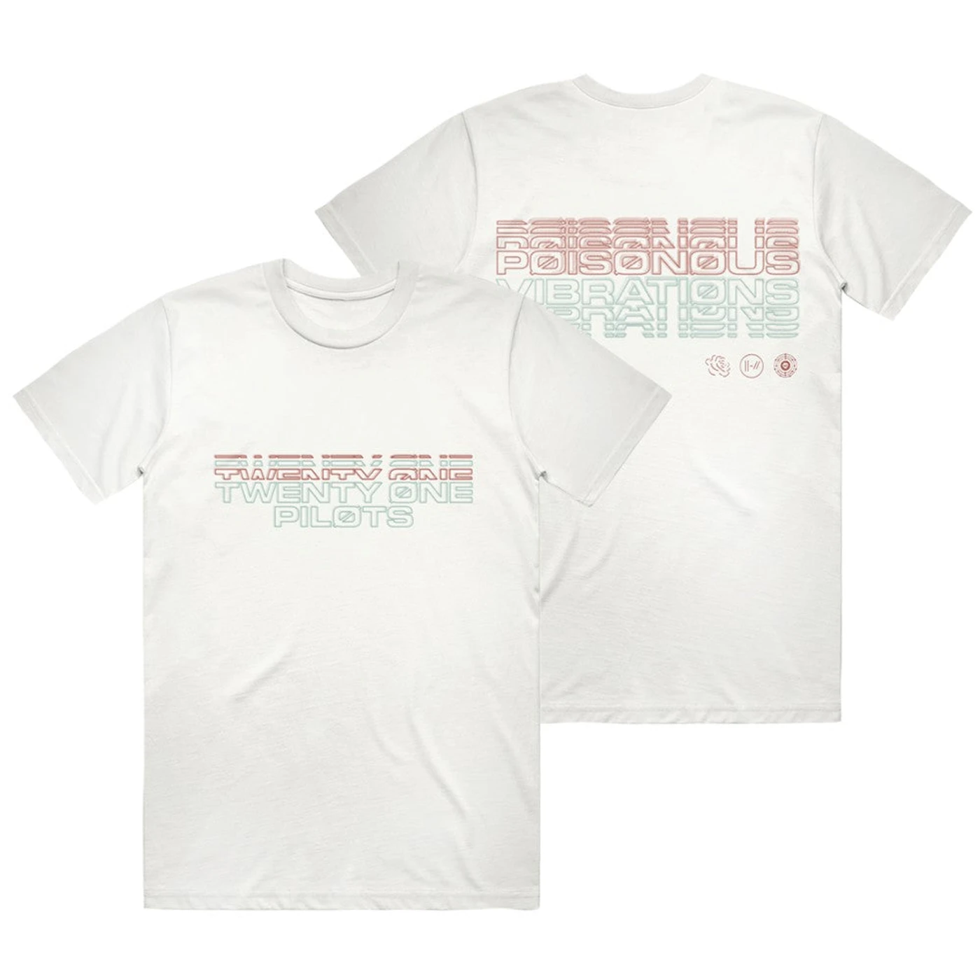 Twenty One Pilots Poisonous Vibes Hollow T-Shirt (White)