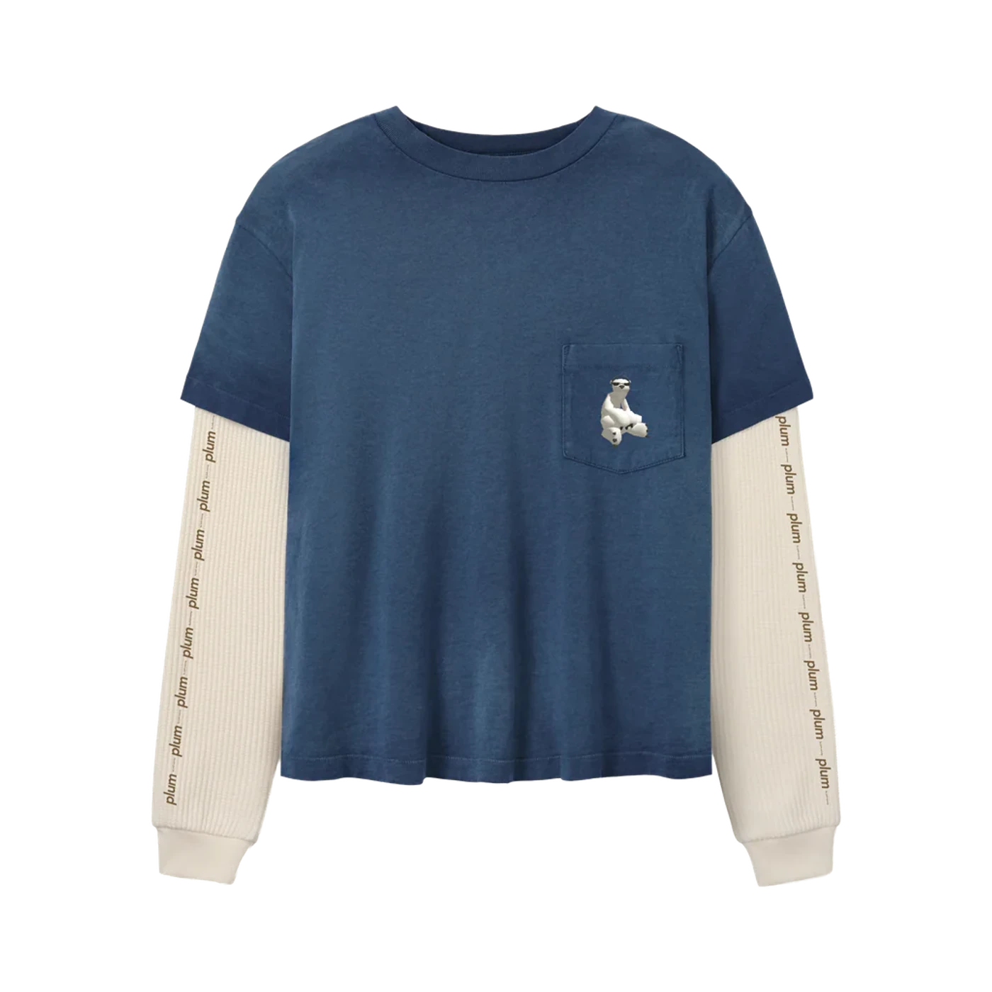 Josh Conway plum long sleeve twofer