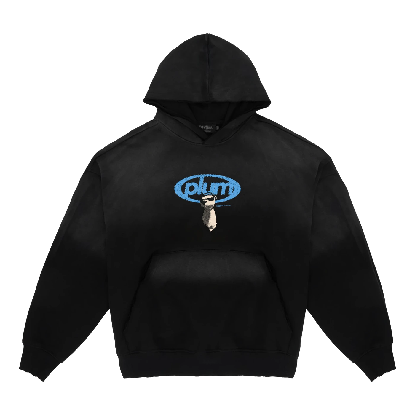 Josh Conway plum distressed hoodie
