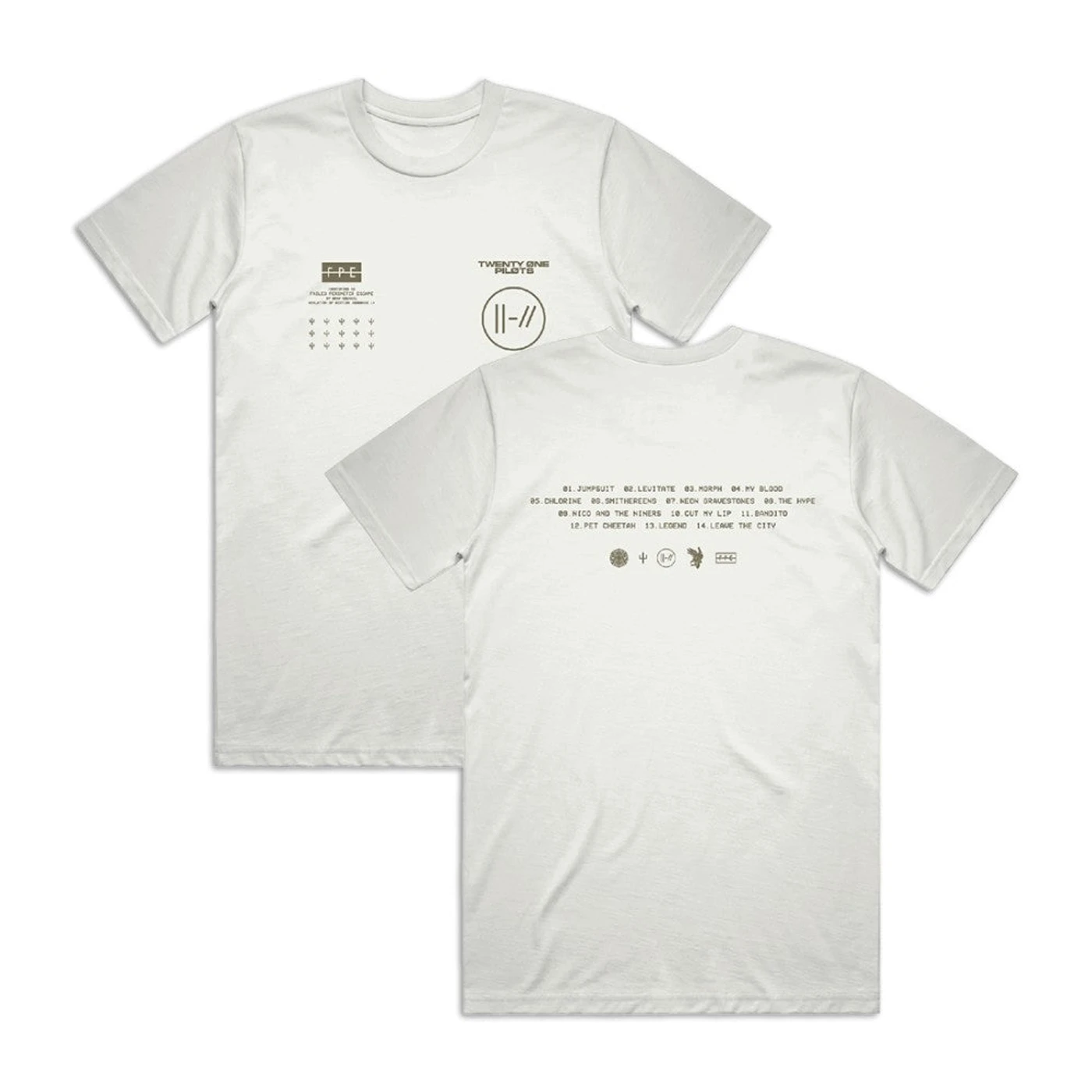 Twenty One Pilots Trench Tracklist T-Shirt