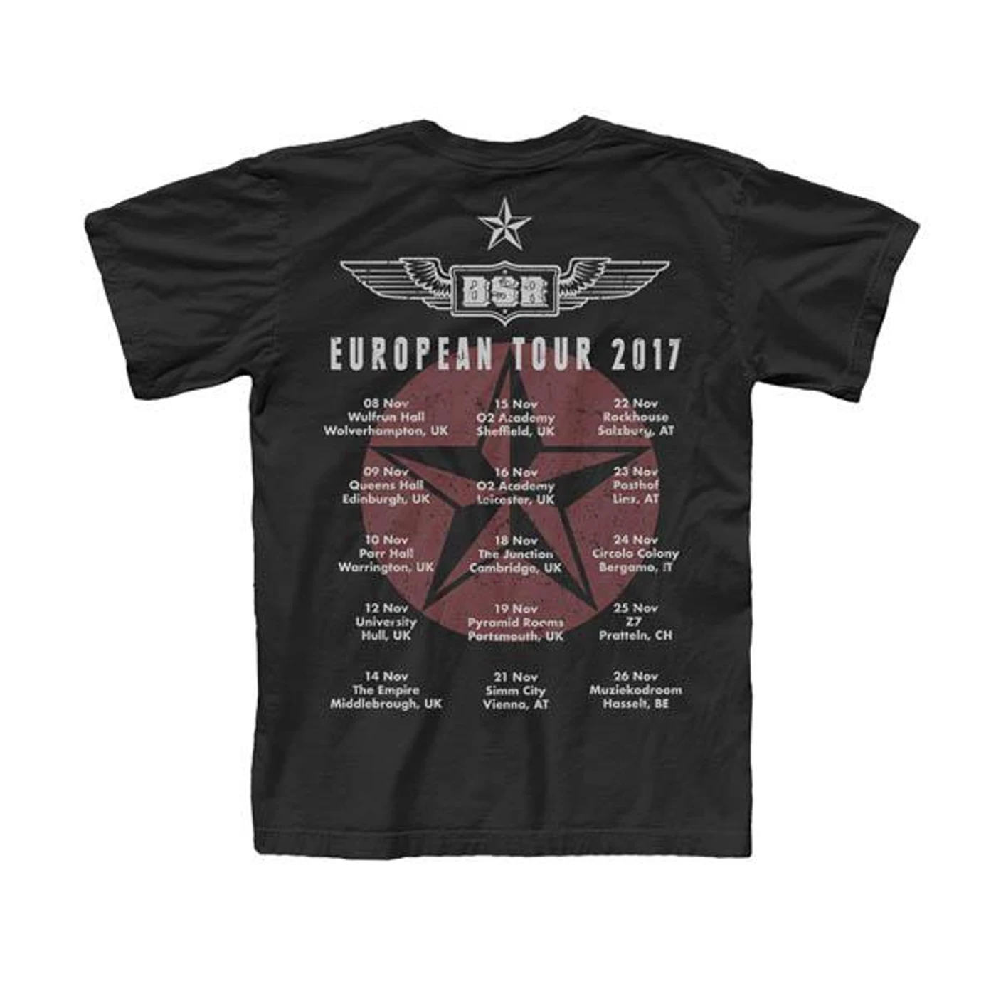 Black Star Riders Flightcase Black Tour T-Shirt