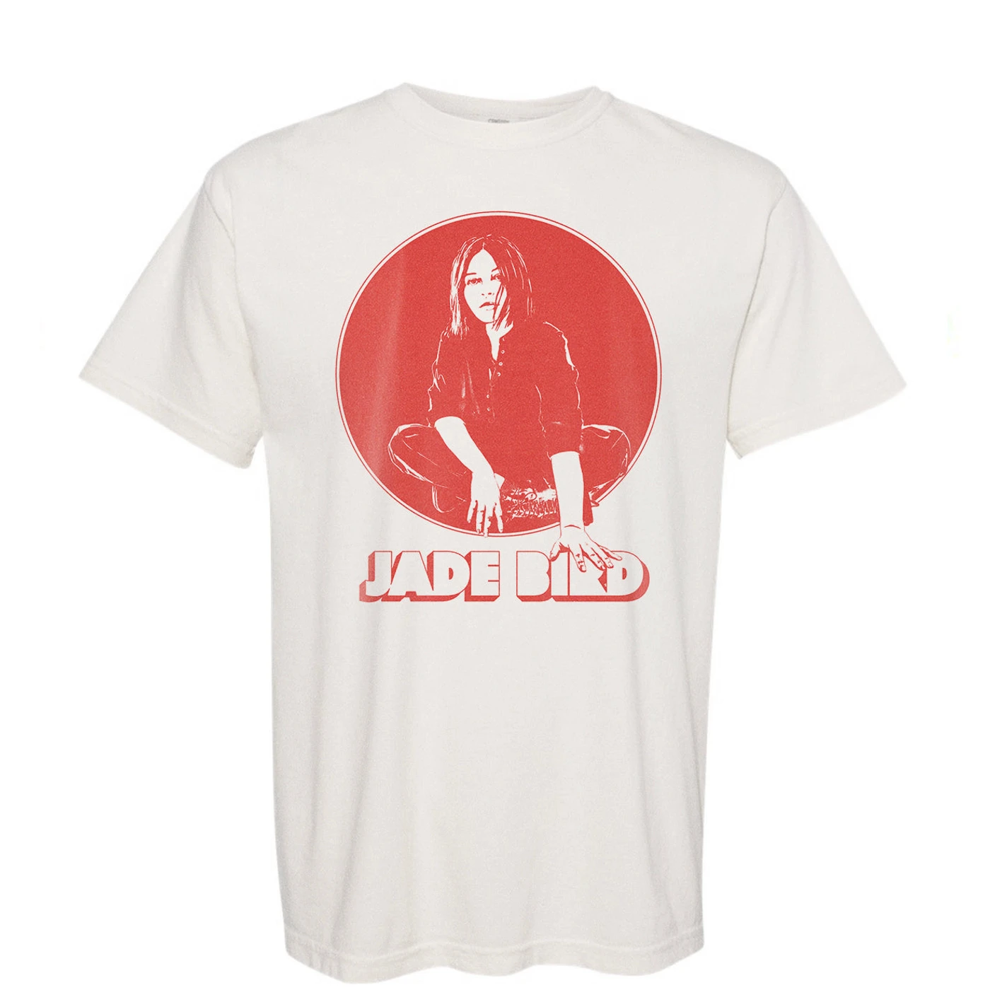 JADE BIRD RED CIRCLE WHITE T-SHIRT