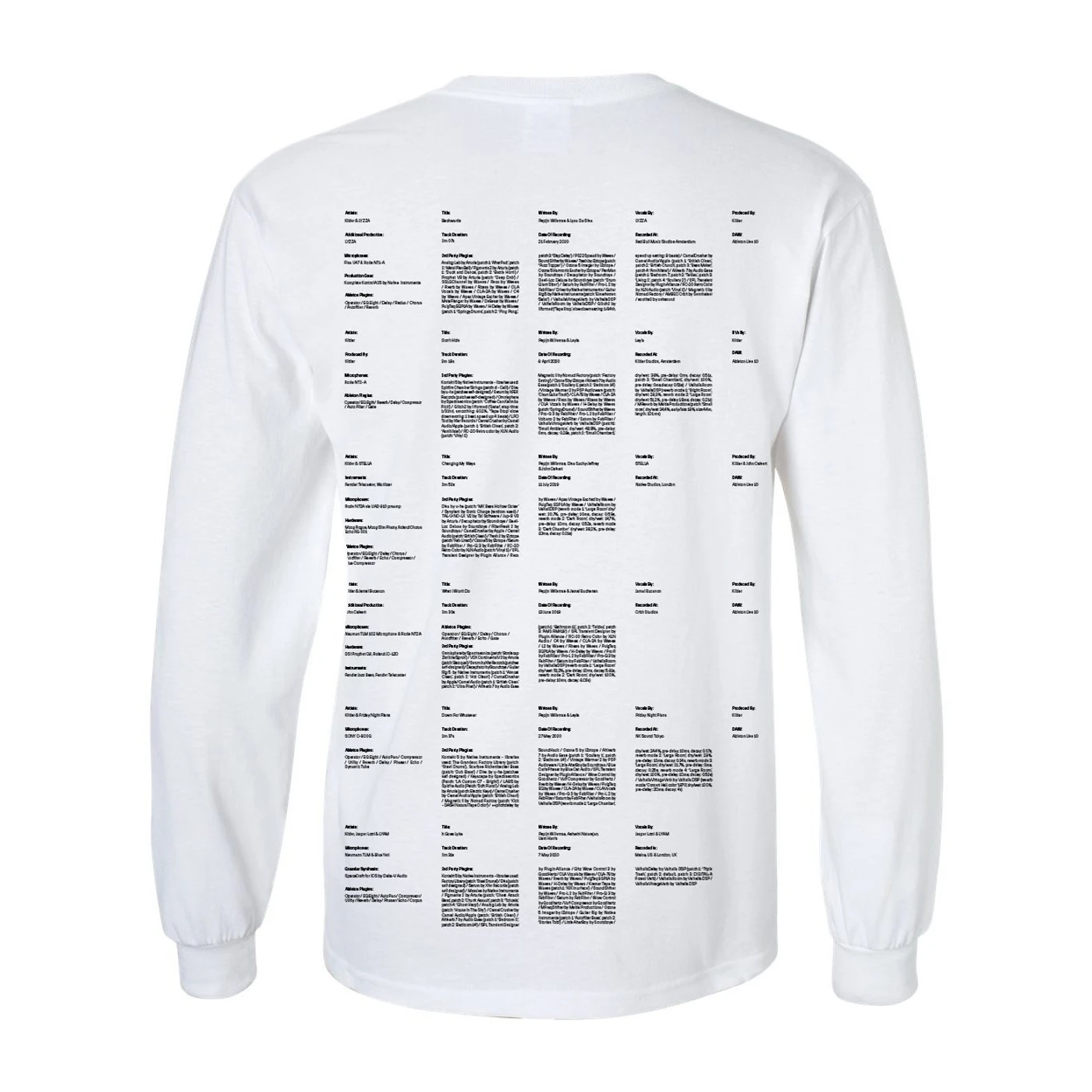 Kilder 'Don't Hide' EP White Longsleeve