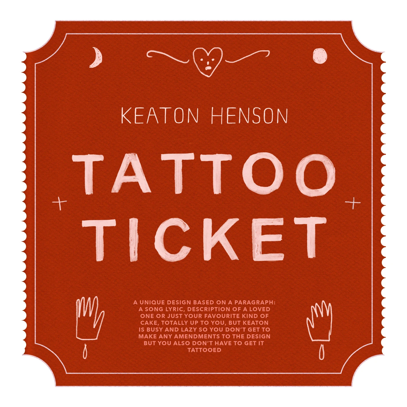 Keaton Henson Tattoo Ticket