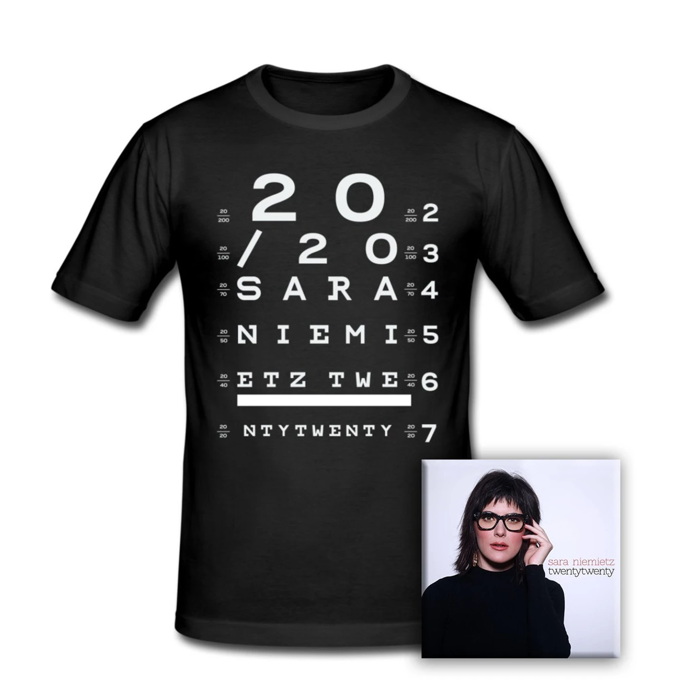 Sara Niemietz - Black Tee + CD Bundle