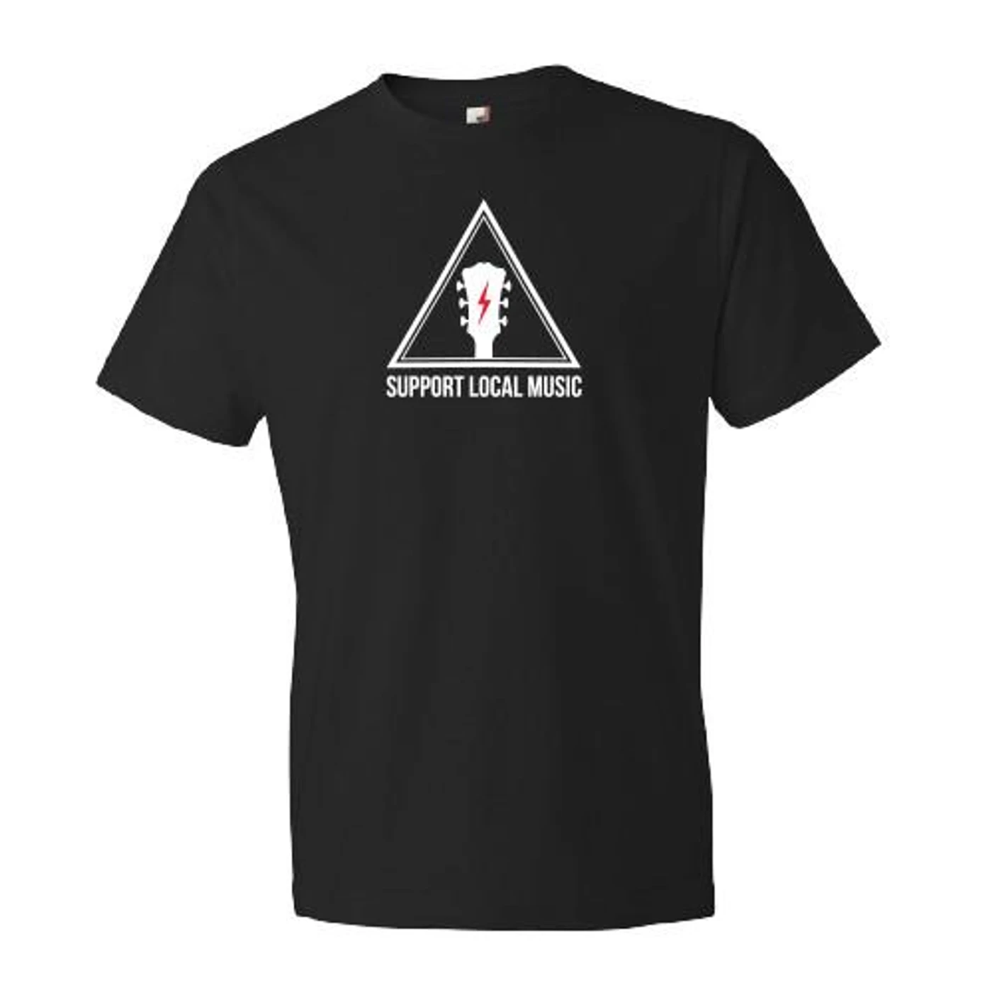 Support Local Music -  Warning Sign Tee (Black)