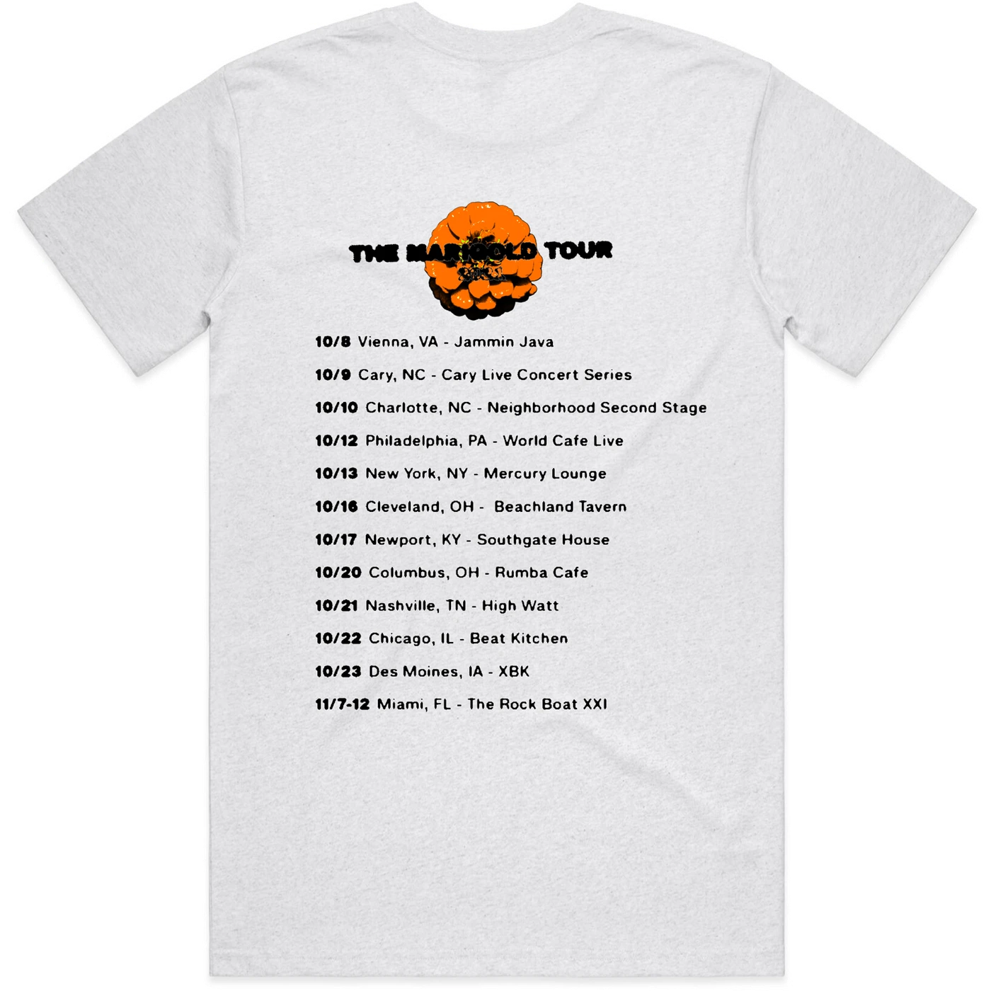 Yam Haus - Marigold Tour White Band Tee