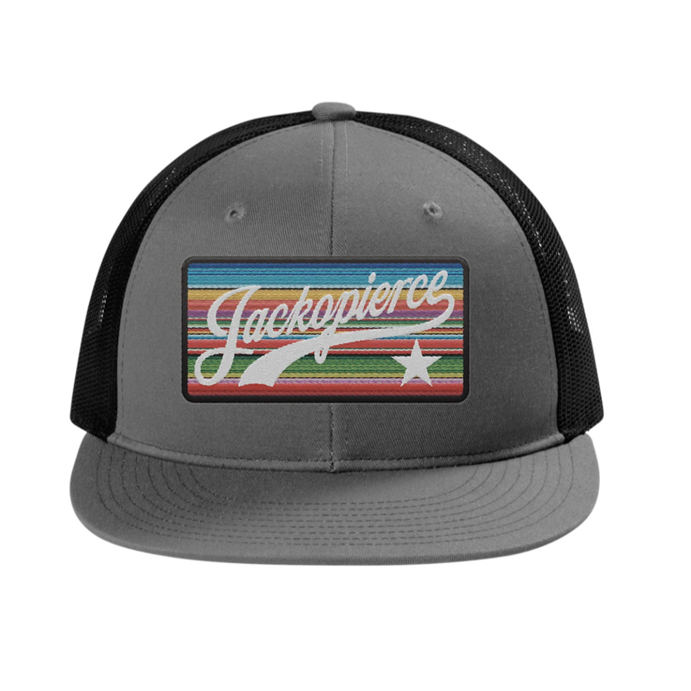 Jackopierce - Charcoal Mexican Blanket Patch Trucker Hat