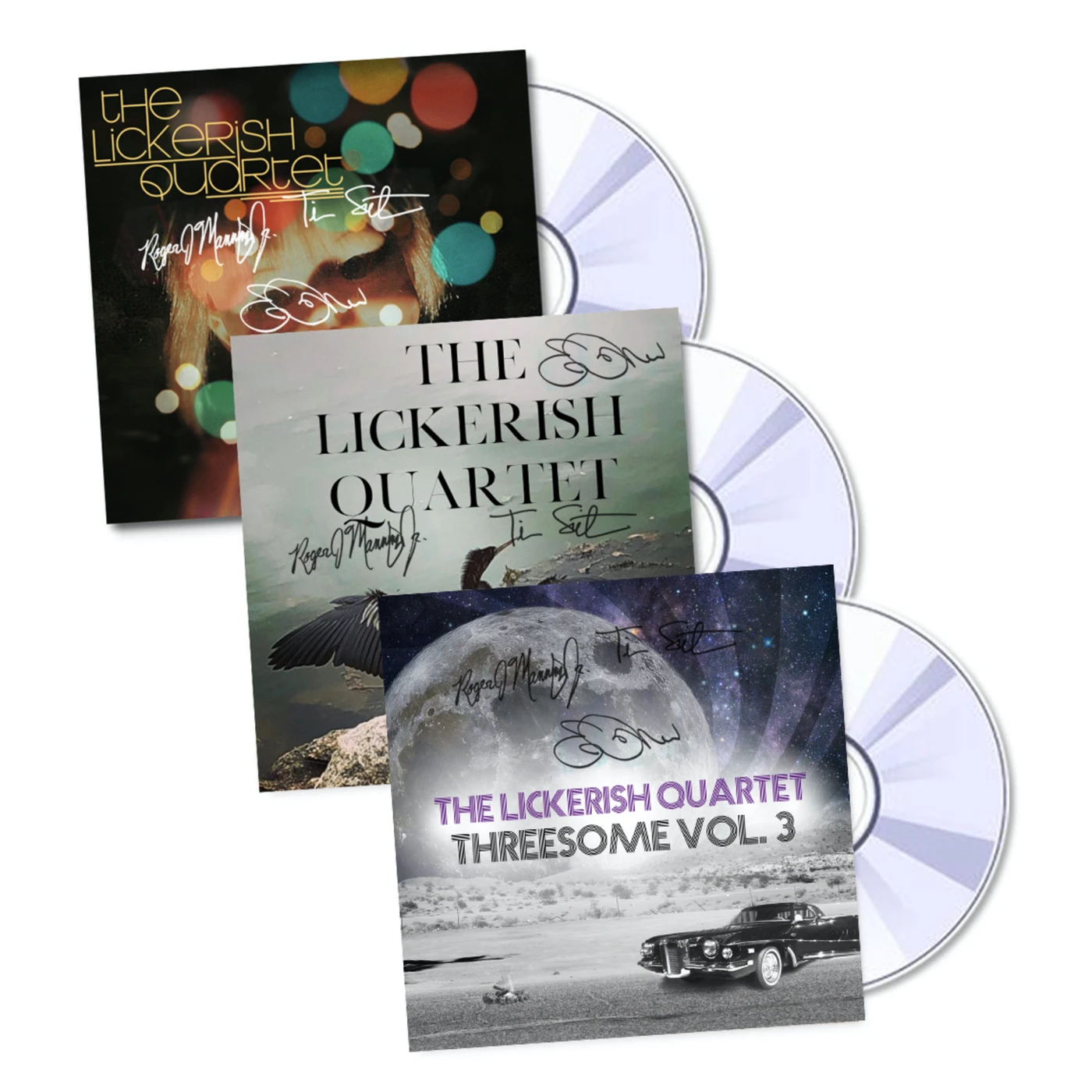 The Lickerish Quartet - All 3 Autographed Threesome Vol. 3 EPs on CD Bundle