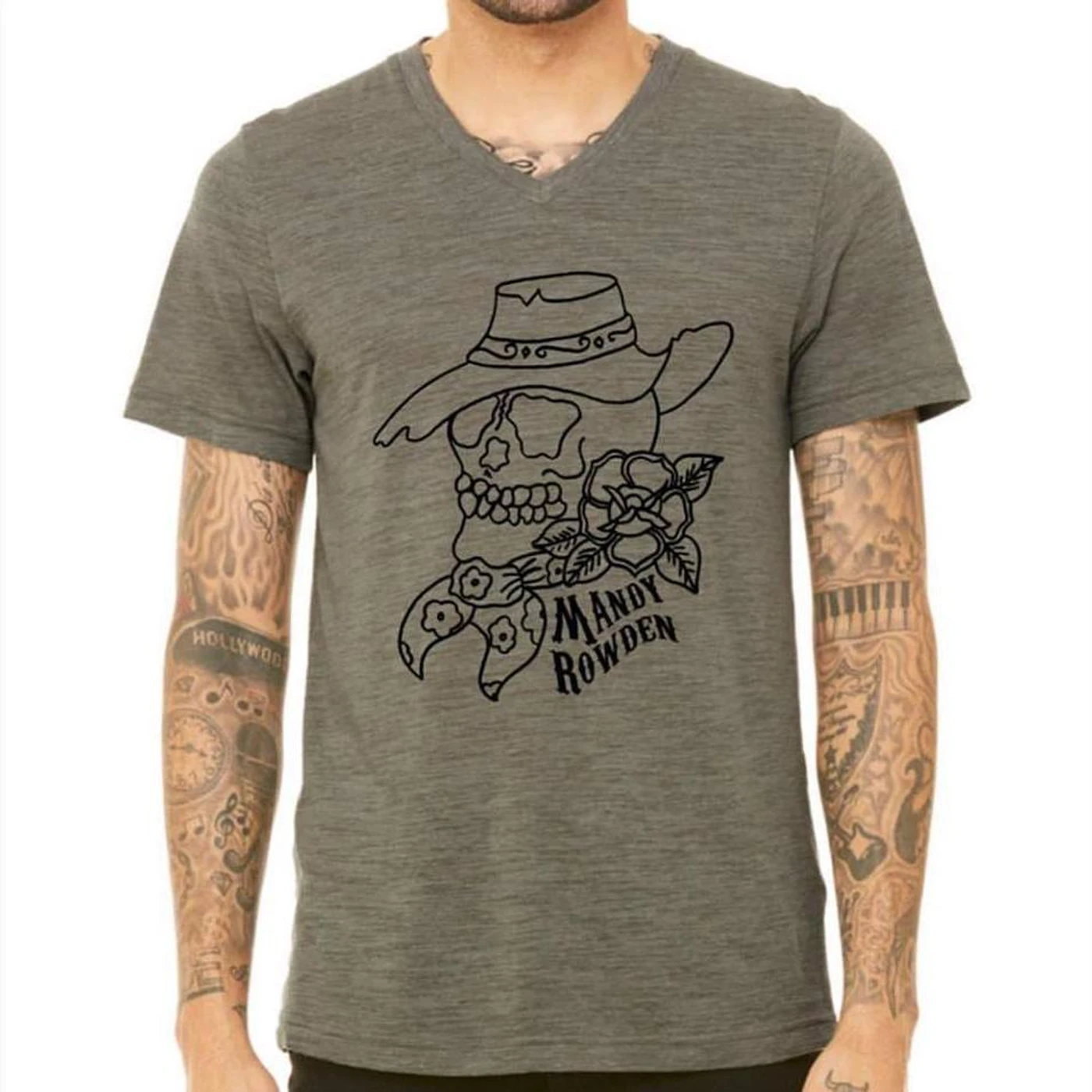 Mandy Rowden - Skull V-neck Tee