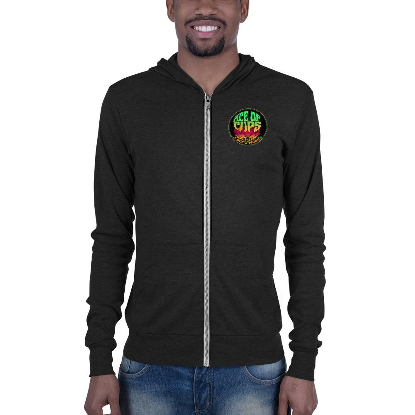 Ace of Cups - Logo Zip Hoodie (Black)