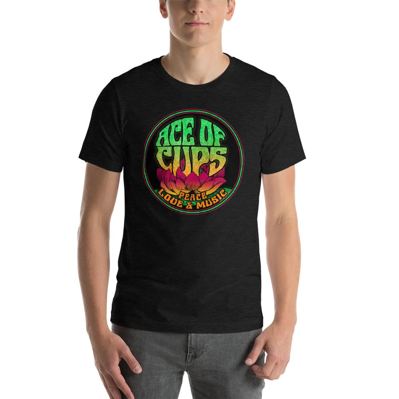 Ace of Cups - Unisex Logo Tee (Dark Heather Grey)