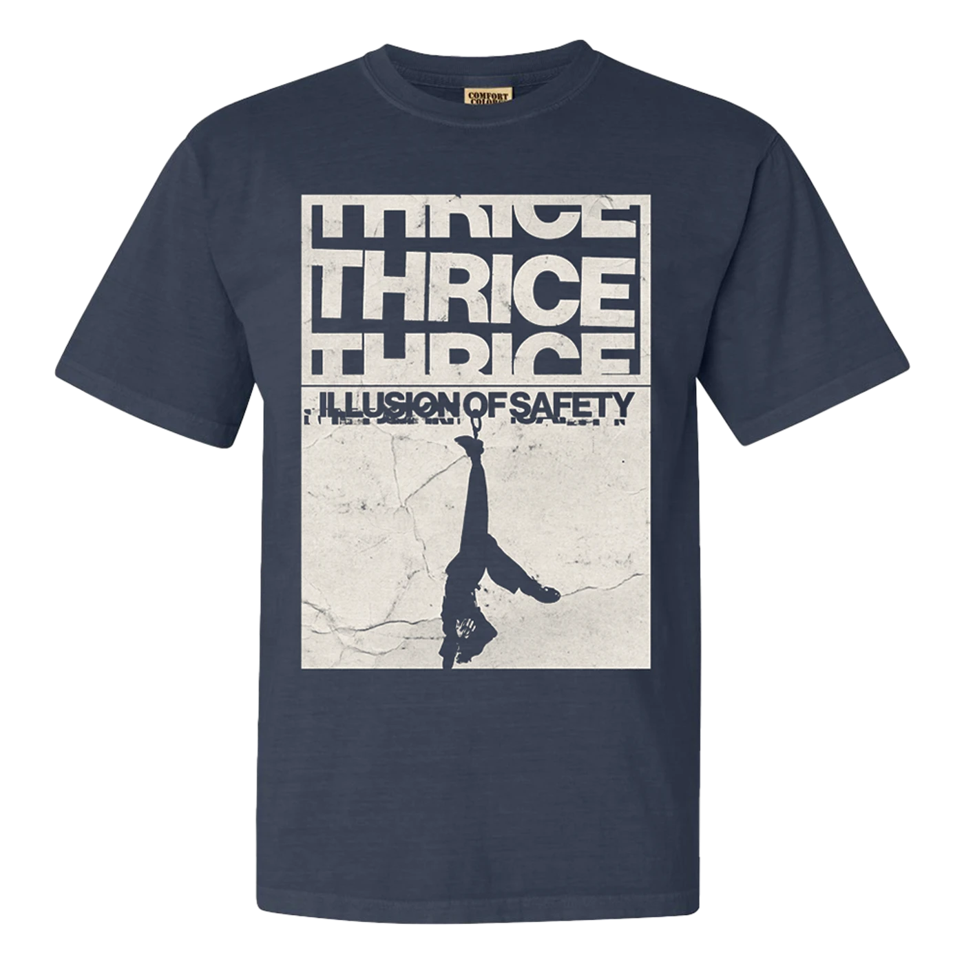 Thrice Hangman Discharge Denim Blue Tee