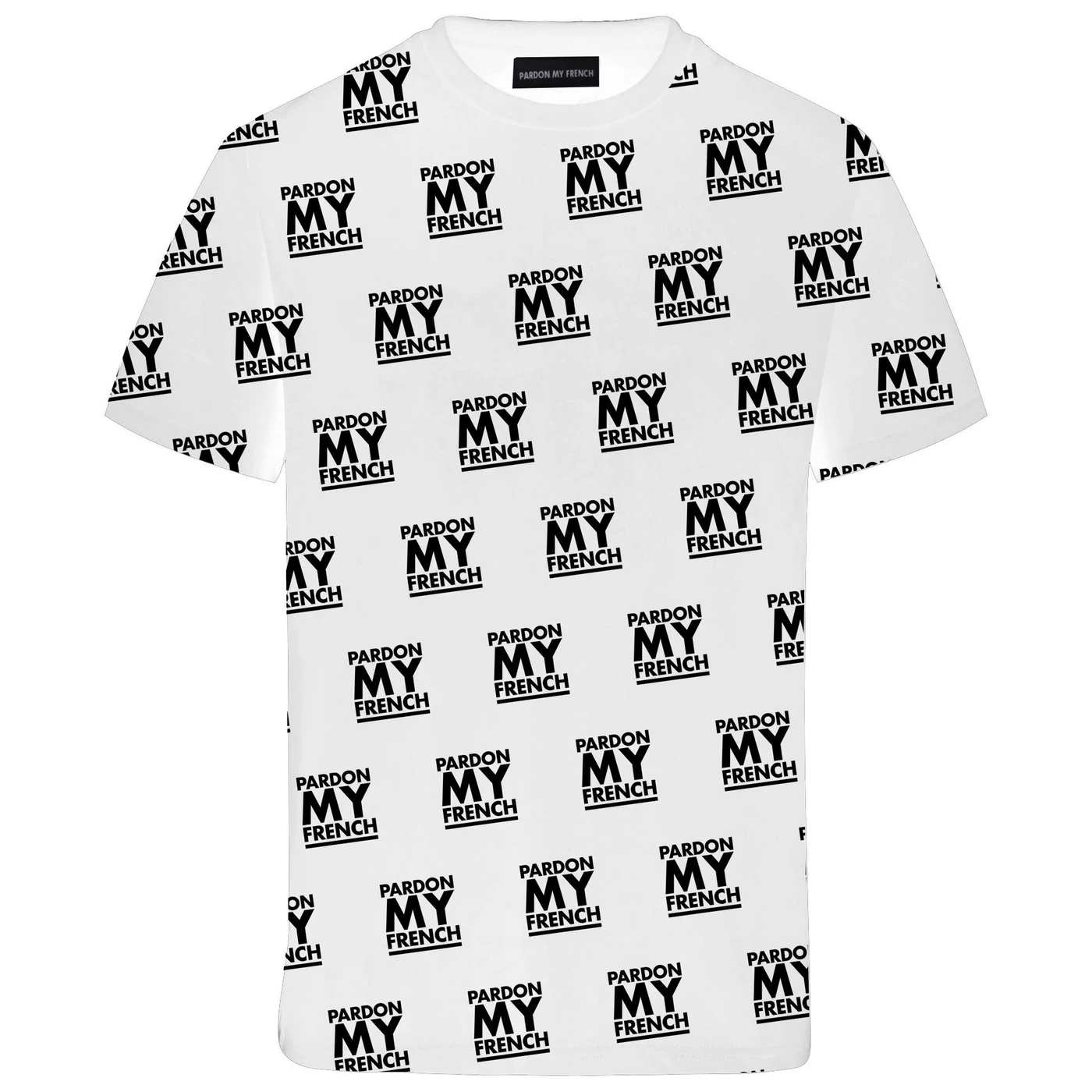 Pardon My french All Over White Tshirt